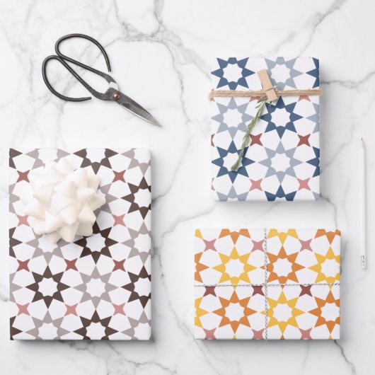 Arabesque marokkanisches Geschenkpapier Set (Vorderseite)