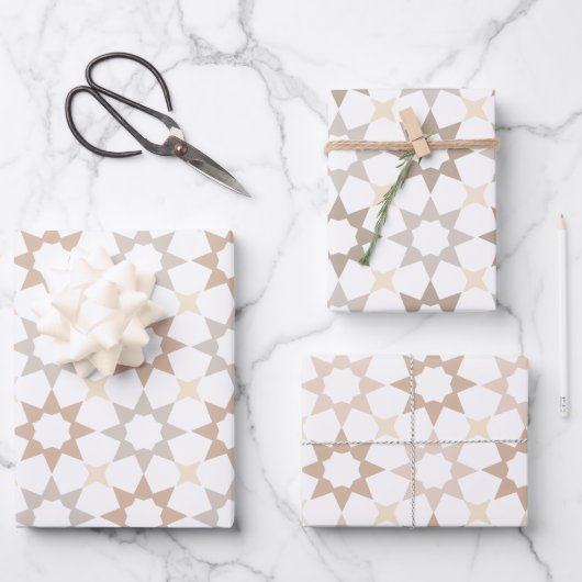 Arabesque marokkanisches Geschenkpapier Set (Vorderseite)