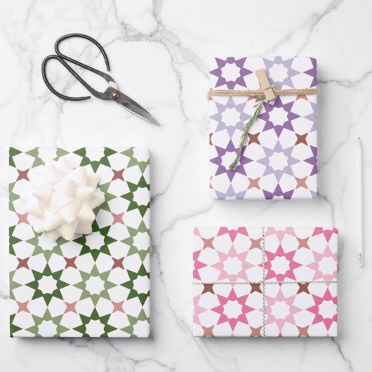 Arabesque marokkanisches Geschenkpapier Set (Vorderseite)