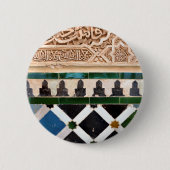 Arabesque Mosaic Tile Pattern Button (Vorderseite)