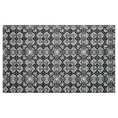 Arabesque Mosaik Fliesenmuster Schwarz-Weiß Stoff (Fat Quarter (45,7 x 55,9 cm))
