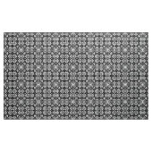 Arabesque Mosaik Fliesenmuster Schwarz-Weiß Stoff (Yard (91,4 cm))