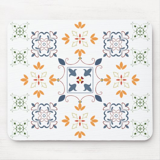 Arabesque Muster Mouse Pad - Farbenfrohe Geometrie Mousepad (Vorne)