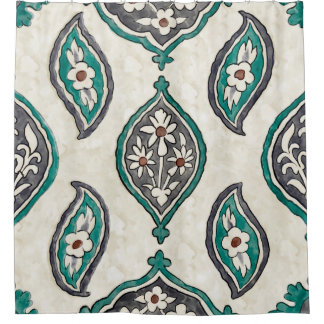 Arabesque nahtloses Muster mit Nachahmung von Blum Duschvorhang