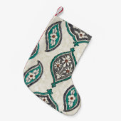 Arabesque nahtloses Muster mit Nachahmung von Blum Kleiner Weihnachtsstrumpf (Vorderansicht (hängend))