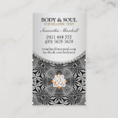 Arabesque New Age Holistic Business Card Visitenkarte (Rückseite)