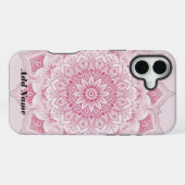 Arabesque Pink Mandala Fall iPhone Hülle (Rückseite (Horizontal))