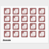Arabesque Red Lace, Save the Date Aufkleber (Blatt)