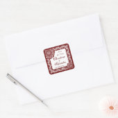 Arabesque Red Lace, Save the Date Aufkleber (Umschlag)