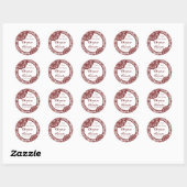 Arabesque Red Lace, Save the Date Aufkleber (Blatt)