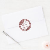 Arabesque Red Lace, Save the Date Aufkleber (Umschlag)