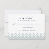 Arabesque RSVP-Karte | Mist RSVP Karte (Vorderseite)