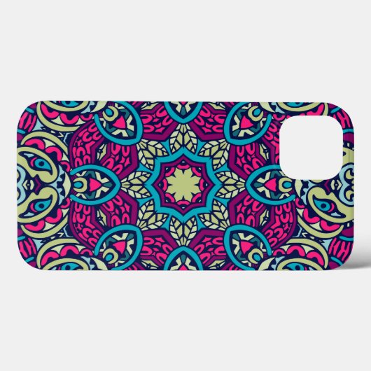 Arabesque Scrapbook Muster iPhone Case (Rückseite (Horizontal))