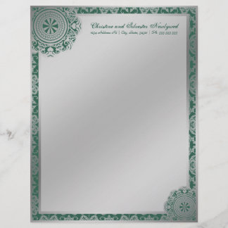 Arabesque Silber-Lace, Briefkopf