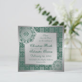 Arabesque Silver Lace, 5,25x5,25 Save the Date (Stehend Vorderseite)