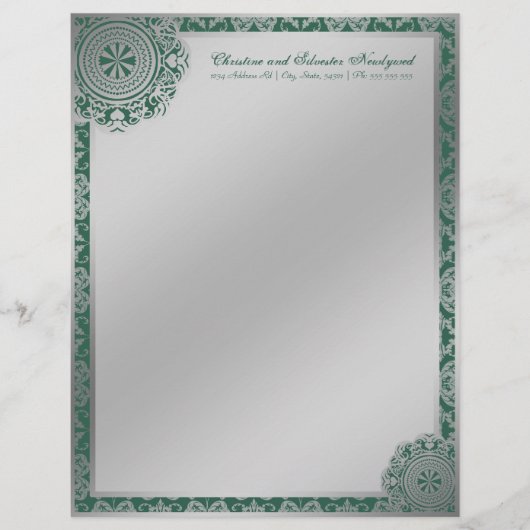 Arabesque Silver Lace, Letters Briefbogen (Vorderseite)