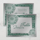 Arabesque Silver Lace, Tischeinstellung Postkarte (Vorne/Hinten)