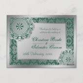 Arabesque Silver Lace, Tischeinstellung Postkarte (Rückseite)