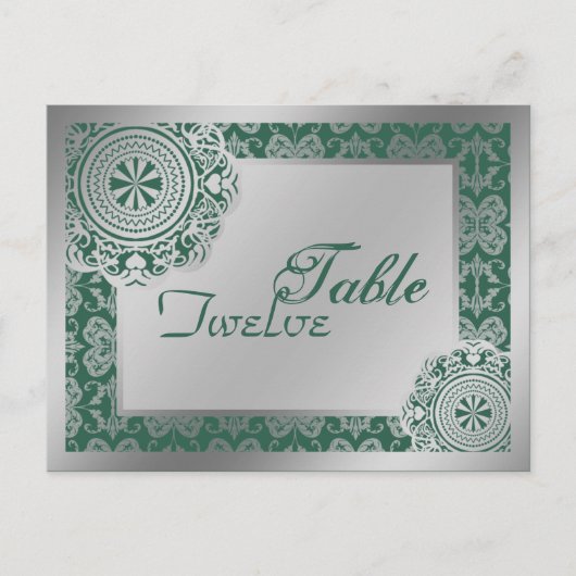 Arabesque Silver Lace, Tischeinstellung Postkarte (Vorderseite)