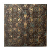 Arabesque Starburst: Oxidiertes Bronze #14 ID1227 Fliese (Vorderseite)