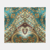 Arabesque-Stoff: arabisch-orientalisches Design Fleecedecke (Vorderseite (Horizontal))