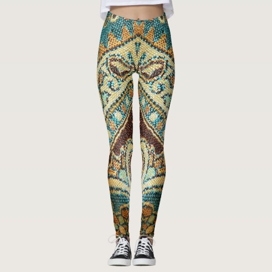 Arabesque-Stoff: arabisch-orientalisches Design Leggings (Vorderseite)