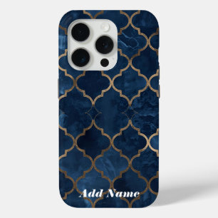 Arabesque Trellis Handy Case - Blue & Gold Waterco