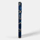 Arabesque Trellis Handy Case - Blue & Gold Waterco (Rückseite / Rechts)