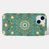 Arabesque Türkis Case-Mate iPhone Hülle (Rückseite (Horizontal))