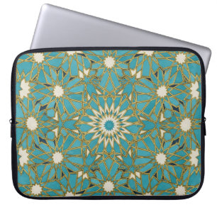 Arabesque Türkis Laptopschutzhülle