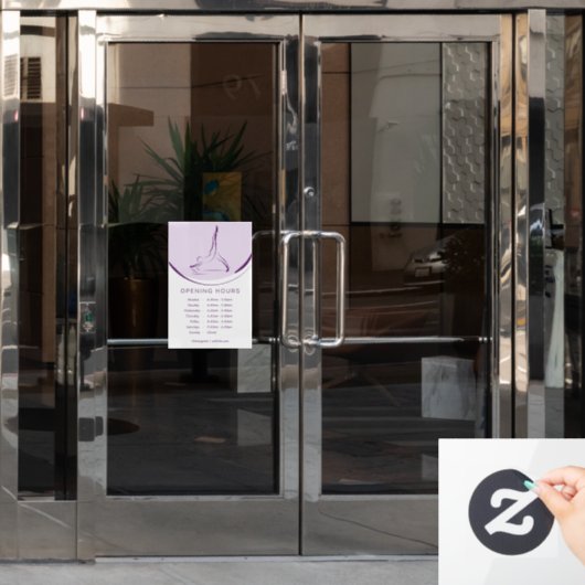 Arabesque über den Reformer | Farbe Fensteraufkleber (Büro Tür)