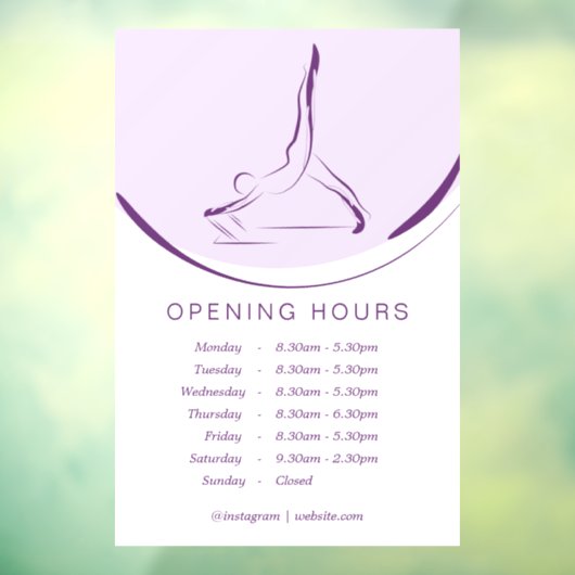 Arabesque über den Reformer | Farbe Fensteraufkleber (Blatt 3)