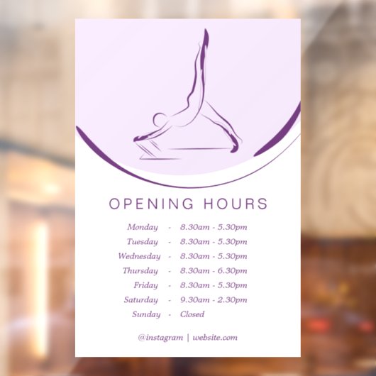 Arabesque über den Reformer | Farbe Fensteraufkleber (Blatt 2)