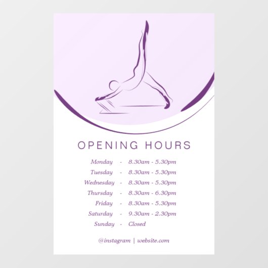 Arabesque über den Reformer | Farbe Fensteraufkleber (Blatt)