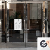 Arabesque über den Reformer Fensteraufkleber (Büro Tür)