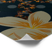 Arabesque. Vintage abstrakte Rasterblumen nahtlos Poster (Ecke)