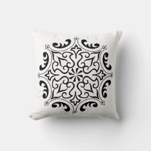 Arabesque Vintage Outline Floral Kissen