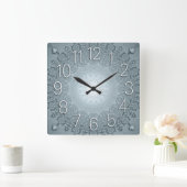 Arabesque Wall Clock grau Quadratische Wanduhr (Zuhause)