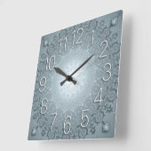 Arabesque Wall Clock grau Quadratische Wanduhr (Winkel)