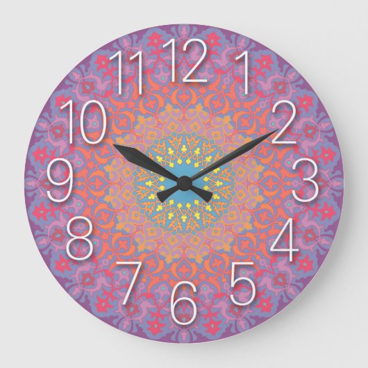 Arabesque Wall Clock Große Wanduhr (Vorderseite)
