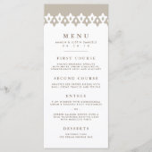 Arabesque Wedding Menu Card | Champagne Menükarte (Vorderseite)