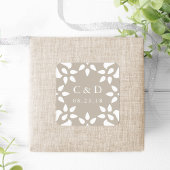 Arabesque Wedding Monogram Sticker | Champagner