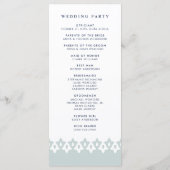 Arabesque Wedding Program | Blaugrau Programm (Rückseite)