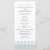 Arabesque Wedding Program | Blaugrau Programm (Vorderseite)