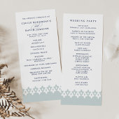 Arabesque Wedding Program | Blaugrau Programm