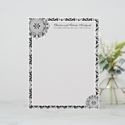 Arabesque White Lace, Briefkopf (Stehend Vorderseite)