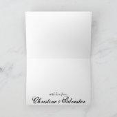 Arabesque White Lace, danke Karte. (Innenseite)