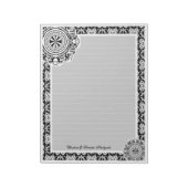 Arabesque White Lace, Notizblock (Rotiert)