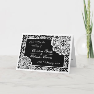 Arabesque White Lace, RSVP-Karte Einladung
