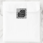 Arabesque White Lace, Save the Date Aufkleber (Tasche)